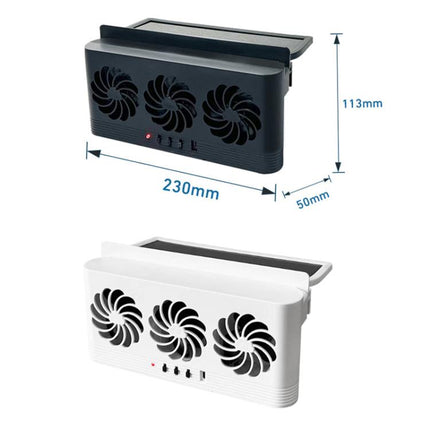 3 In 1 Solar-Powered Vehicle-Mounted Ventilation Cooling Circulating Exhaust Fan