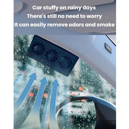 3 In 1 Solar-Powered Vehicle-Mounted Ventilation Cooling Circulating Exhaust Fan