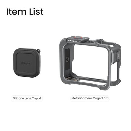 For Insta360 Ace Pro 2 / Ace Pro AMagisn Metal Camera Cage 2.0 With Quick-Switch Vertical/Horizontal Shooting, Cold Shoe Mount