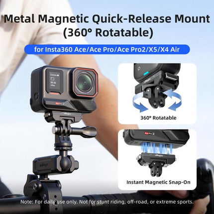 aMagisn 360-Degree Rotatable Magnetic Quick Release Mount For Insta360 Ace Pro 2 / Ace Pro / X5 / X4 Air, For Insta360 Ace Serirs/X5/X4 Air