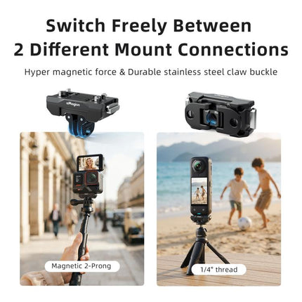 aMagisn 360-Degree Rotatable Magnetic Quick Release Mount For Insta360 Ace Pro 2 / Ace Pro / X5 / X4 Air, For Insta360 Ace Serirs/X5/X4 Air