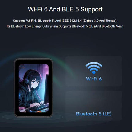 Waveshare ESP32-C6 1.64 Inch AMOLED Touch Display Development Board, 280 X 456 Resolution, Supports Wi-Fi 6 And BLE 5, Not Welded, Welded