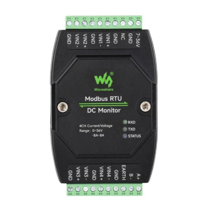 Industrial 4-Ch DC Monitoring Module, 16-Bit High-Precision Acquisition, Supports Voltage And Current Measurement, Modbus RTU Protocol, 33931
