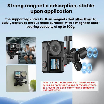 For DJI Osmo Pocket 4 / 3 / Insta360 X5 BRDRC Tripod Magnetic Mount