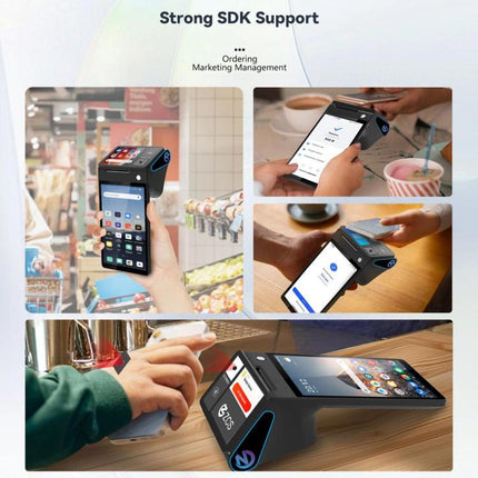 Z108 Android Handheld POS Cash Register, Dual-Screen Touch Scanning Payment Device For Supermarket & Restaurant, 2.6 inch EU Plug, 3.9 inch EU Plug