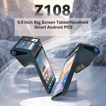 Z108 Android Handheld POS Cash Register, Dual-Screen Touch Scanning Payment Device For Supermarket & Restaurant, 2.6 inch EU Plug, 3.9 inch EU Plug