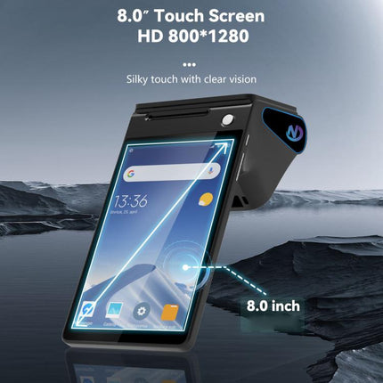 Z108 Android Handheld POS Cash Register, Dual-Screen Touch Scanning Payment Device For Supermarket & Restaurant, 2.6 inch EU Plug, 3.9 inch EU Plug