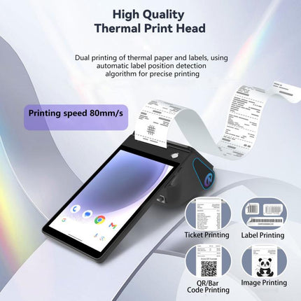Z108 Android Handheld POS Cash Register, Dual-Screen Touch Scanning Payment Device For Supermarket & Restaurant, 2.6 inch EU Plug, 3.9 inch EU Plug