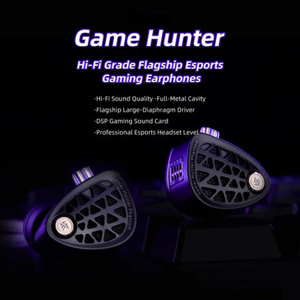 KZ Phantom Hi-Fi-grade Audio Gaming 1.2m Wired Earphones, 3.5mm Standard, 3.5mm With Mic, Type-C Sound Card