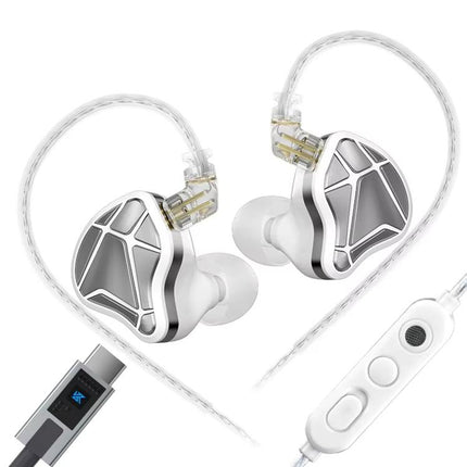KZ Axas FPS 1.2m Wired Gaming Earphones, 3.5mm Standard White, 3.5mm With Mic White, Type-C Sound Card White, 3.5mm Standard Black, 3.5mm With Mic Black, Type-C Sound Card Black
