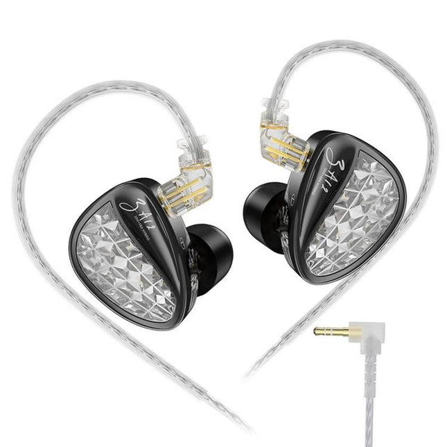 KZ-ZA12 Hybrid Dynamic Balanced Armature Hi-Fi Stage Monitor 1.2m Wired Earphones, Original Sound 3.5mm Standard, Original Sound 3.5mm With Mic, Original Sound Type-C Sound Card, Tuning 3.5mm Standard, Tuning 3.5mm With Mic, Tuning Type-C Sound Card