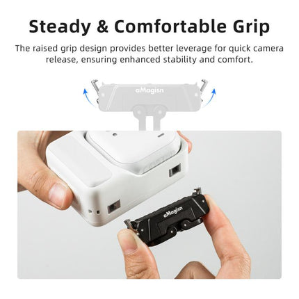 For Insta360 GO Ultra AMagisn 360-Degree Rotatable Metal Magnetic Quick-Release Mount With 1/4-Inch Thread And 2-Prong Base, For Insta360 GO Ultra