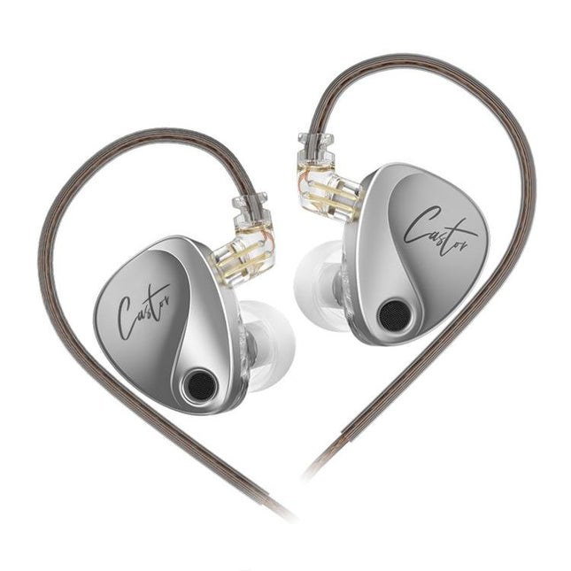 KZ-Castor Adjustable Dual-Driver In-Ear 1.2m Wired Earphones, No Mic, With Mic, Enhanced Bass No Mic, Enhanced Bass With Mic