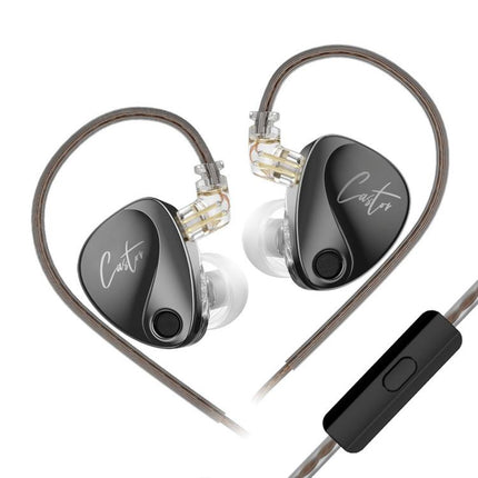 KZ-Castor Adjustable Dual-Driver In-Ear 1.2m Wired Earphones, No Mic, With Mic, Enhanced Bass No Mic, Enhanced Bass With Mic