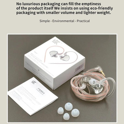 KZ-EDCX Dynamic In-Ear 1.2m Wired Earphones, Gray Standard, Gray With Mic, Green Standard, Green With Mic