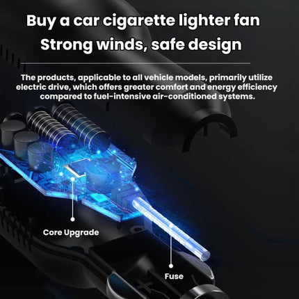 Mitchell Clip-On Stepless Speed Control Portable Dual-Head High-Power Car Fan, 4 inch 12V, 4 inch 24V, 4 inch 5V