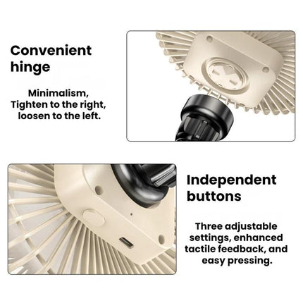 Car Rear Headrest Silent Three-speed Adjustable Cooling Fan