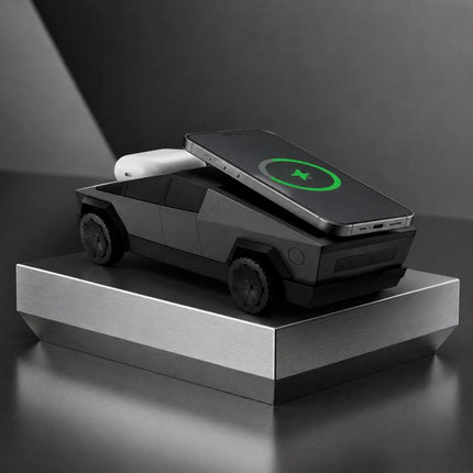 3-In-1 Magnetic Wireless Charging Station Cybertruck Shaped Fast Charging Dock Rotatable Charger Stand for Phone, iWatch, AirPods