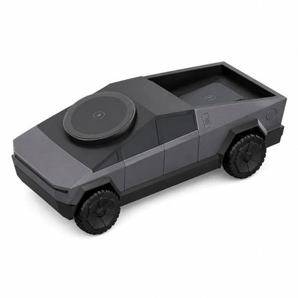 3-In-1 Magnetic Wireless Charging Station Cybertruck Shaped Fast Charging Dock Rotatable Charger Stand for Phone, iWatch, AirPods
