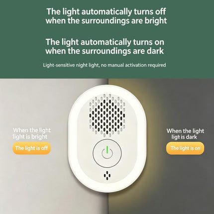 Intelligent Ultrasonic Mosquito Repellent Lamp, Household Silent Repeller For Mice, Insects & Cockroaches, US Plug