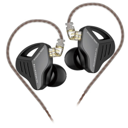 KZ-ZVX Dynamic In-Ear 1.2m Wired Earphones Deep Bass Hi-Fi Monitoring Earphones, Silver Standard, Silver With Mic, Black Standard, Black With Mic