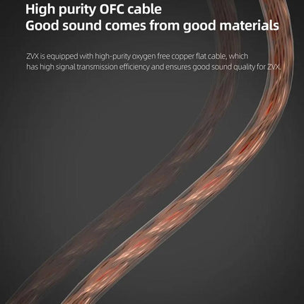 KZ-ZVX Dynamic In-Ear 1.2m Wired Earphones Deep Bass Hi-Fi Monitoring Earphones, Silver Standard, Silver With Mic, Black Standard, Black With Mic