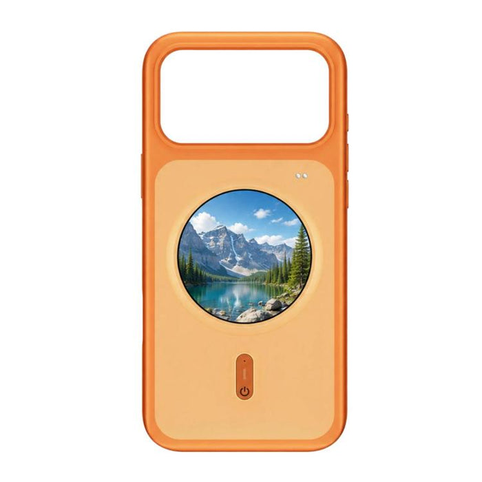 For iPhone 17 Pro Max 1.85 Inch HD Round Color Screen Phone Case, DIY Screen-Projection Smart Phone Case