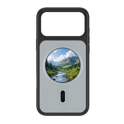 For iPhone 17 Pro Max 1.85 Inch HD Round Color Screen Phone Case, DIY Screen-Projection Smart Phone Case