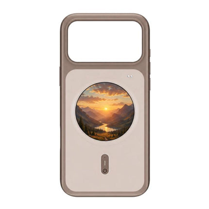 For iPhone 17 Pro Max 1.85 Inch HD Round Color Screen Phone Case, DIY Screen-Projection Smart Phone Case