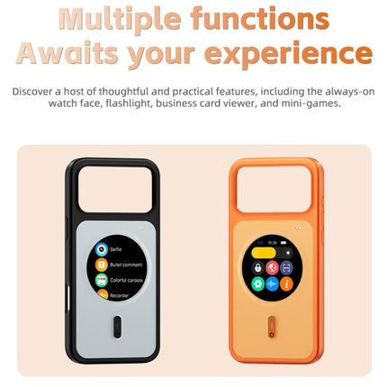 For iPhone 17 Pro Max 1.85 Inch HD Round Color Screen Phone Case, DIY Screen-Projection Smart Phone Case