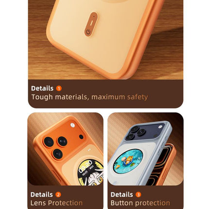 For iPhone 17 Pro Max 1.85 Inch HD Round Color Screen Phone Case, DIY Screen-Projection Smart Phone Case