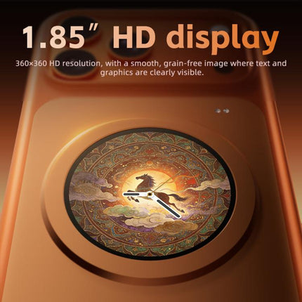 For iPhone 17 Pro Max 1.85 Inch HD Round Color Screen Phone Case, DIY Screen-Projection Smart Phone Case