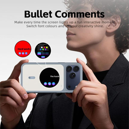 For iPhone 17 Pro Max 1.85 Inch HD Round Color Screen Phone Case, DIY Screen-Projection Smart Phone Case