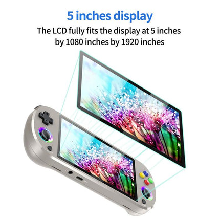 SJGAM M22 PRO 5 Inch HD IPS Open Source Retro Portable Handheld Game Console With Controller, 64GB Gray, 128GB Gray, 256GB Gray, 64GB Black, 128GB Black, 256GB Black