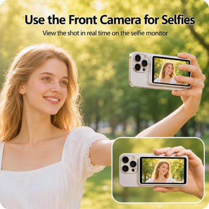 Magnetic Selfie Screen Phone Screen Mirroring Device Rear Camera Wireless Display Monitor