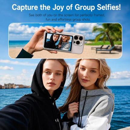 Magnetic Selfie Screen Phone Screen Mirroring Device Rear Camera Wireless Display Monitor