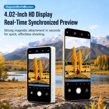 Magnetic Selfie Screen Phone Screen Mirroring Device Rear Camera Wireless Display Monitor