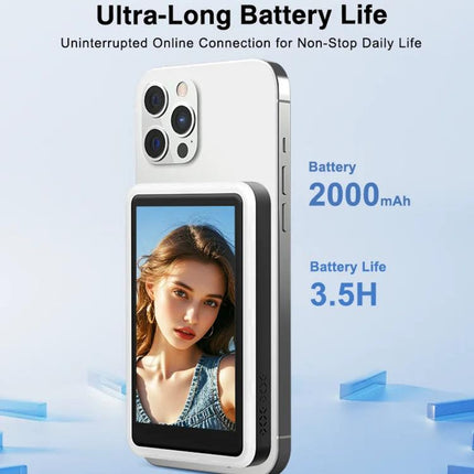 Smartphone Rear Wireless Screen Mirroring Device With Fill Light Outdoor Bluetooth Magnetic Selfie Display