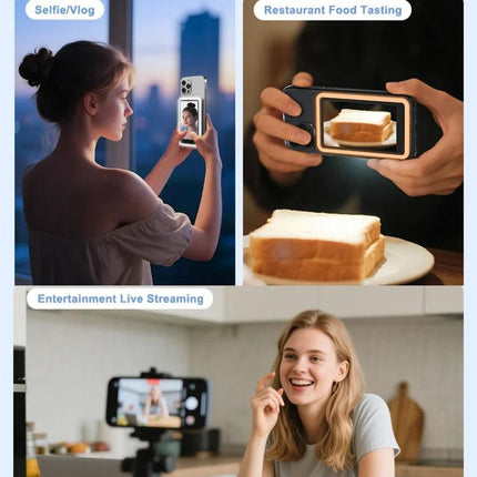 Smartphone Rear Wireless Screen Mirroring Device With Fill Light Outdoor Bluetooth Magnetic Selfie Display