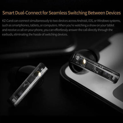 KZ-Carol Active Noise Reduction Bluetooth Earphones Hi-Fi ANC Noise Reduction TWS Earbuds, Carol