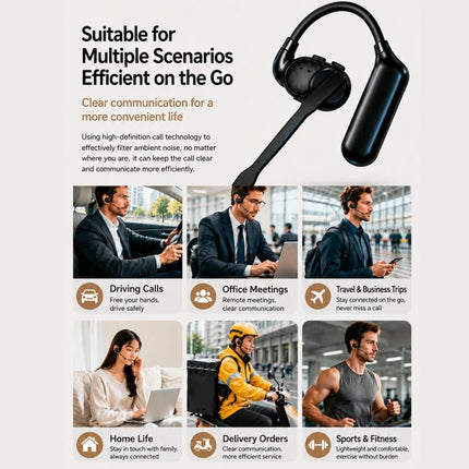 Ear-Hook Rotatable Bluetooth Earphone HD Noise Reduction Rainproof Earphone, V2