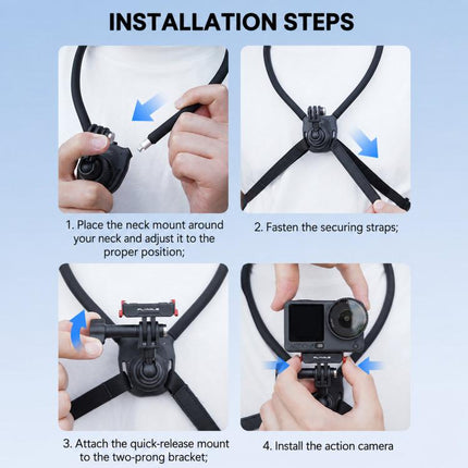 BRDRC POV Perspective Shot Quick-Release Neck Brace, For Insta360  Ace Pro 1 / 2, For Gopro