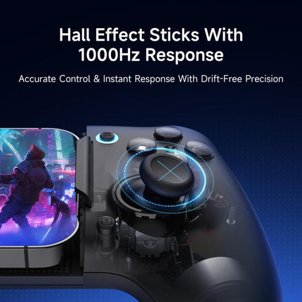EasySMX M20 USB-C Mobile Gaming Controller with Hall Effect Sticks RoSync Rotating ABXY Layout 1000Hz Polling Rate, M20