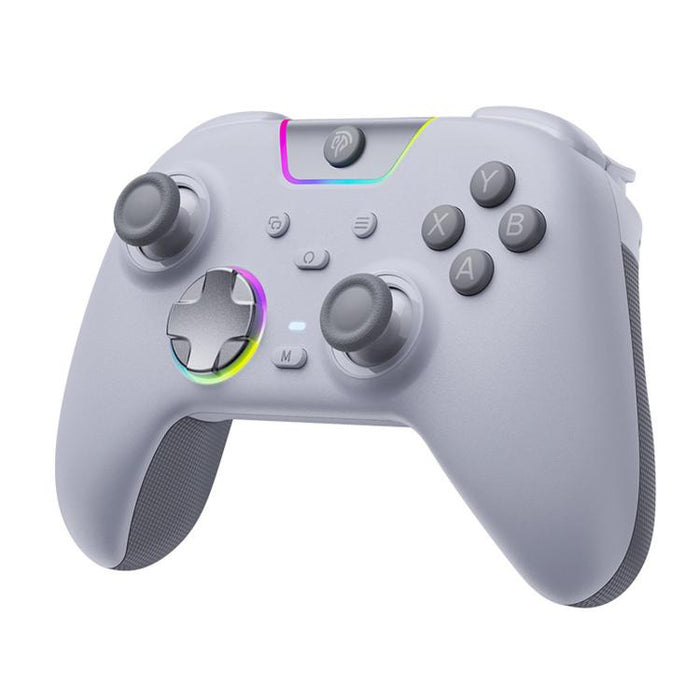 EasySMX X05Pro Wireless PC Gaming Controller Tri-Mode Hall Effect Gamepad with Dual-Stage Triggers & Silent Buttons for PC & Switch, Grey White, Black, White With Charging Dock, Black With Charging Dock