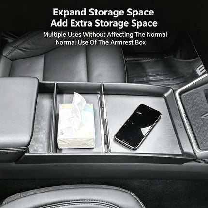 For Tesla Model Y / 3 / YL Center Console Storage Box Panel Frame