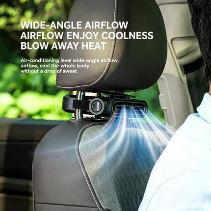 KLX09 3-Speed High Wind Car Seat Fan USB Brushless Motor Cooling Fan