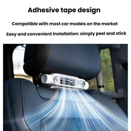 KLX09 3-Speed High Wind Car Seat Fan USB Brushless Motor Cooling Fan