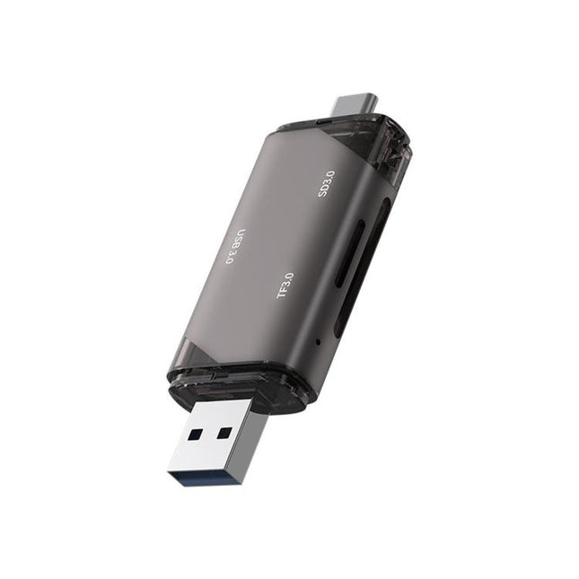 ADS-329 USB / Type-C 3.0 Card Reader 5 In 1 SD/TF Memory Card USB Flash Drive Reader, ADS-329