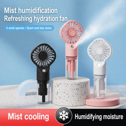 Handheld Misting Fan Portable Water Spray Fan Type-C Rechargeable Mini Personal Face Mister Fan