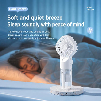 Handheld Misting Fan Portable Water Spray Fan Type-C Rechargeable Mini Personal Face Mister Fan